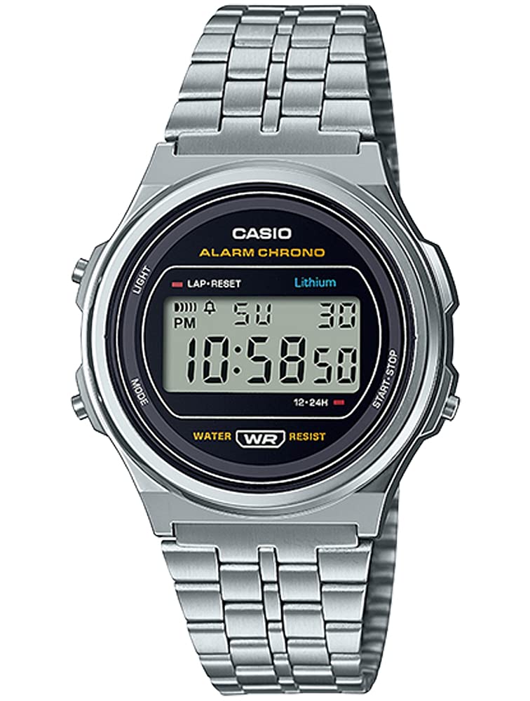 Casio A171 Vintage Stainless Steel Resin Digital A171WE-1A A171WE-1 Unisex Watch