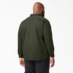 Dickies mens Long-sleeve work utility button down shirts, Olive green, Small US