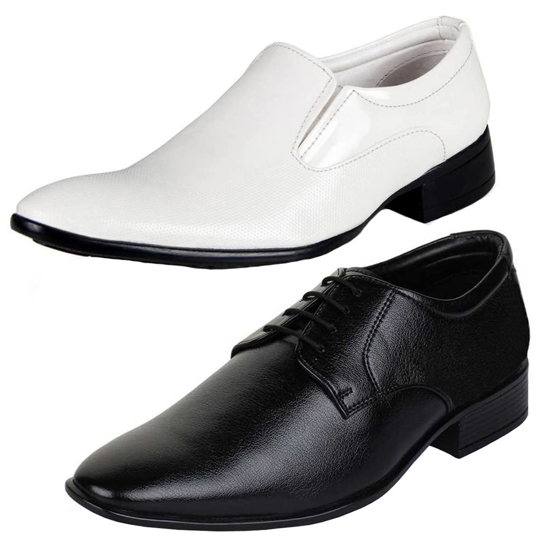 Graceful Trendy Formal Shoes/Party Shoes/ 2 Shoes Combo with Free Belt for Men and Boys (BAZAAR8796_VTR301Blk) Multicolor 6