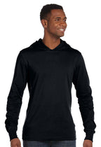 Unisex Jersey Long-Sleeve Hoodie - HEATHER NAVY - XS(D0102H7899X)