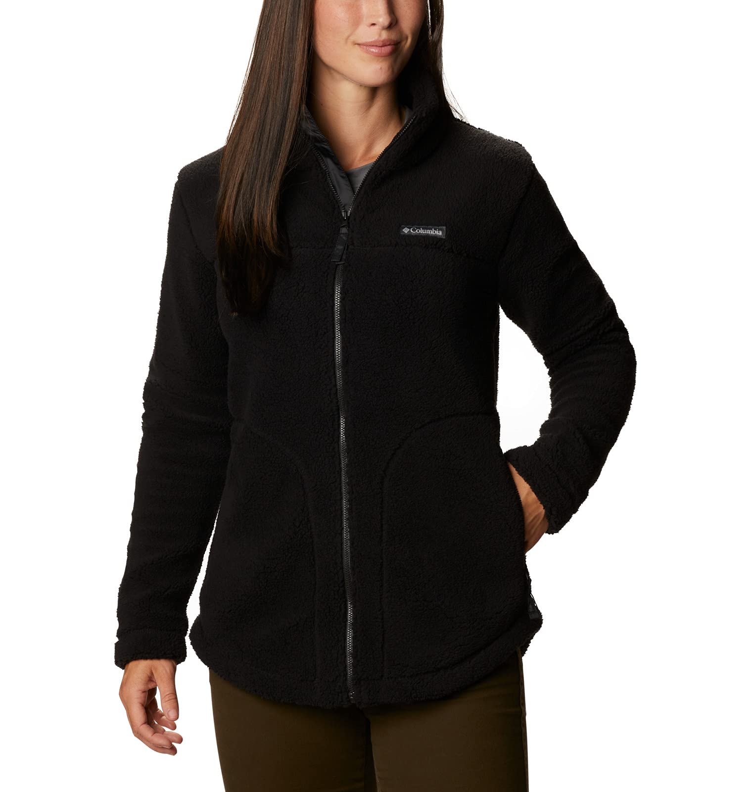 Ladies West BendSherpa Full-Zip Fleece Jacket - cHALK - L(D0102H7DPS8)