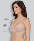 Lyra WomenS Cotton Non Padded Wire Free Seamless Bra Skin