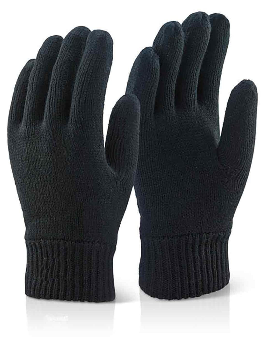 Weavers Villa Snow Proof Inside Fur Acro Unisex Beanie Cap with Neck Warmer & Woollen Gloves Set Knit Hat Thick Fleece Lined Win