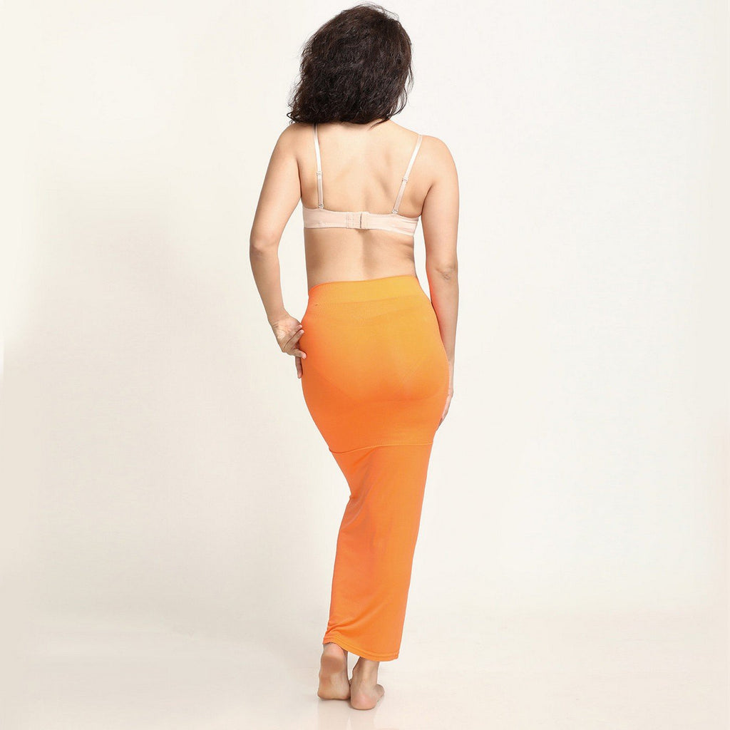 Zivame All Day Flared Mermaid Saree Shapewear for Women - Mustard