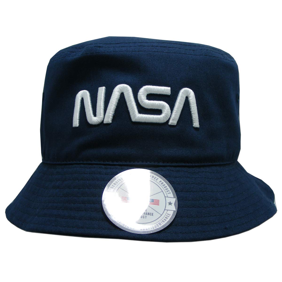 NASA Relaxed Bucket Hat,Worm,Navy, S_M