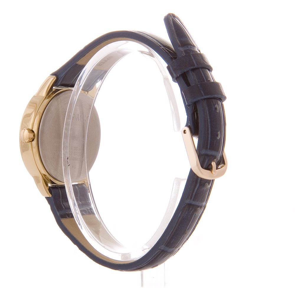 Timex Women   s T2N954 South Street Blue Croco Pattern Leather Strap Watch