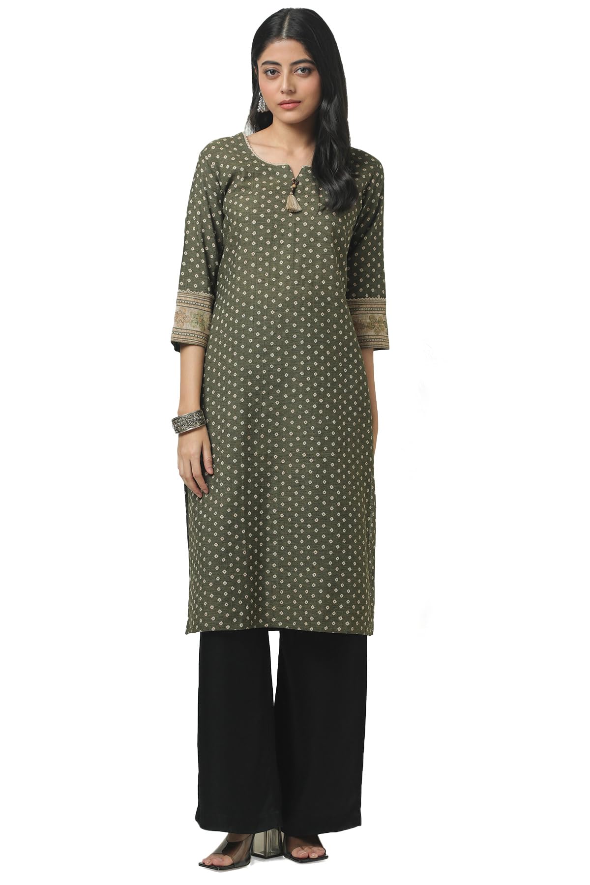 Soch Women Cotton Bandhani Regular Kurta (cws5ku61186