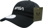 NASA Relaxed Trucker Caps, Worm, Black