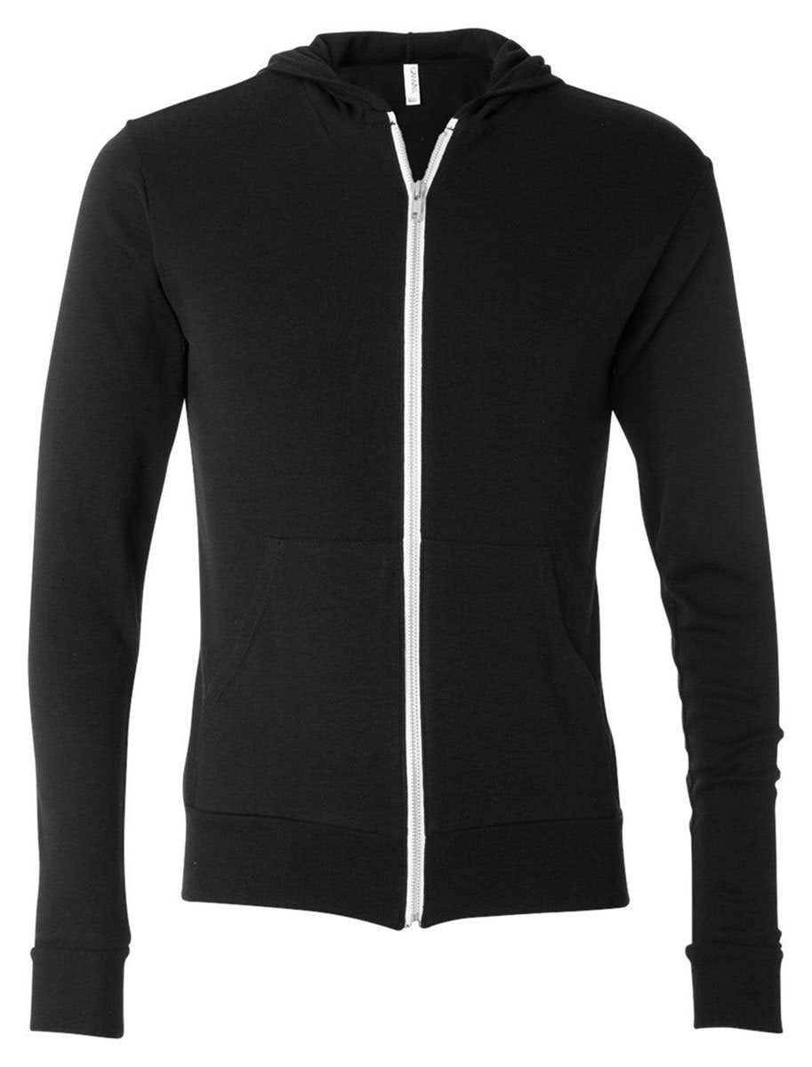 Unisex Triblend Full-Zip Lightweight Hoodie - cHAR BLK TRIBLND - XS(D0102H7WXQ8)