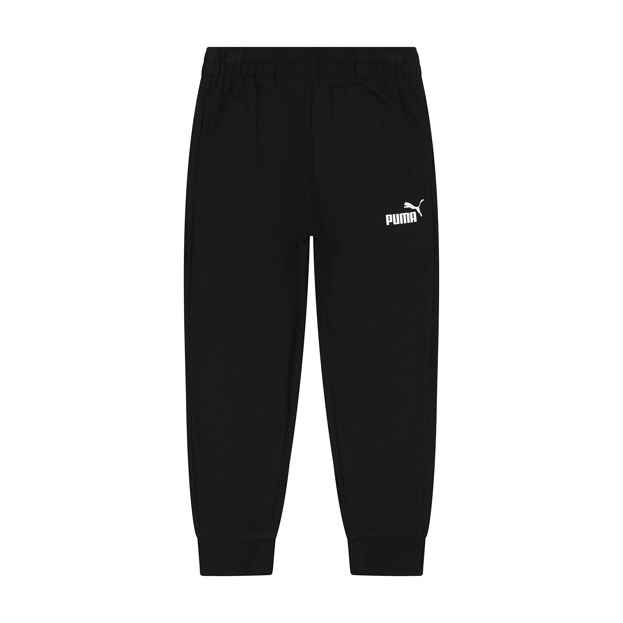 PUMA boys Core Logo Jogger Sweatpants, Puma Black, X-Large US
