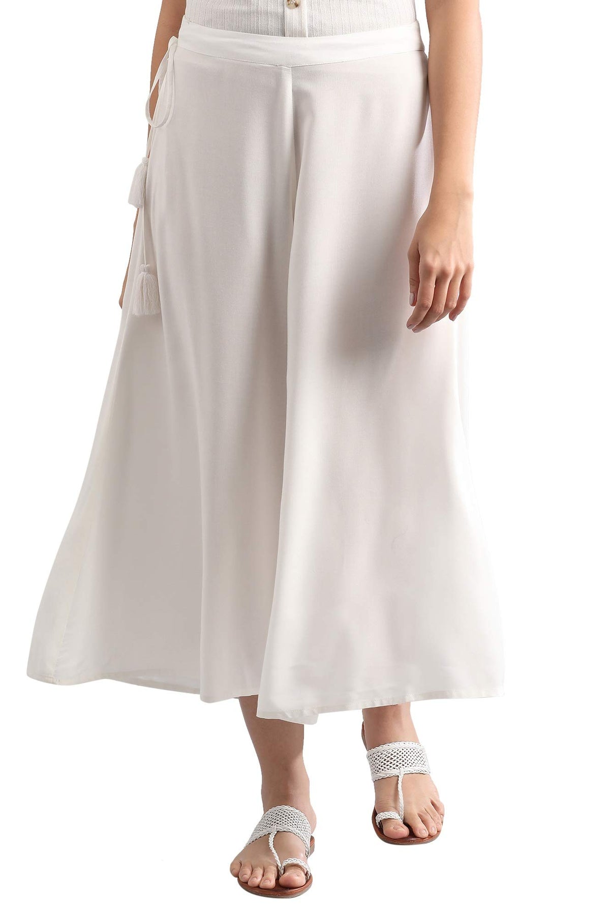 Aurelia Womens Rayon parallel Bottom (20FEA60053-601412_ Off-White_ X-Large)