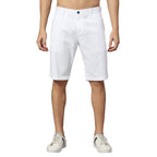 Thomas Scott Mens | 100% Cotton | Solid | Above Knee | Button Closure | Chino | Casual Shorts for Men White