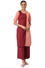 Aurelia Womens Cotton Kurta & Palazzo (22ONAS13274-604169_Pink