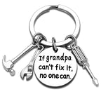 Grandpa Keychain Granddad Gifts From Grandson Granddaughter Christmas Gift Keyring Father's Day Gift For Grandpa (If grandpa can