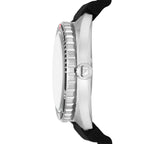 Fossil Men's Breaker Quartz Stainless Steel Three-Hand Silicone Strap Watch, Color: Black (Model: FS6062)