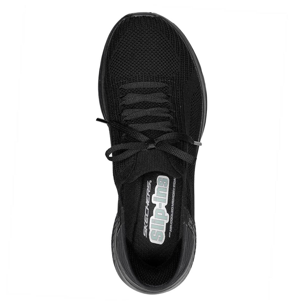 Skechers Sport Women's Women's Hands Free Slip-Ins Ultra Flex 3.0-Brilliant Path Sneaker, Black/Black, 9