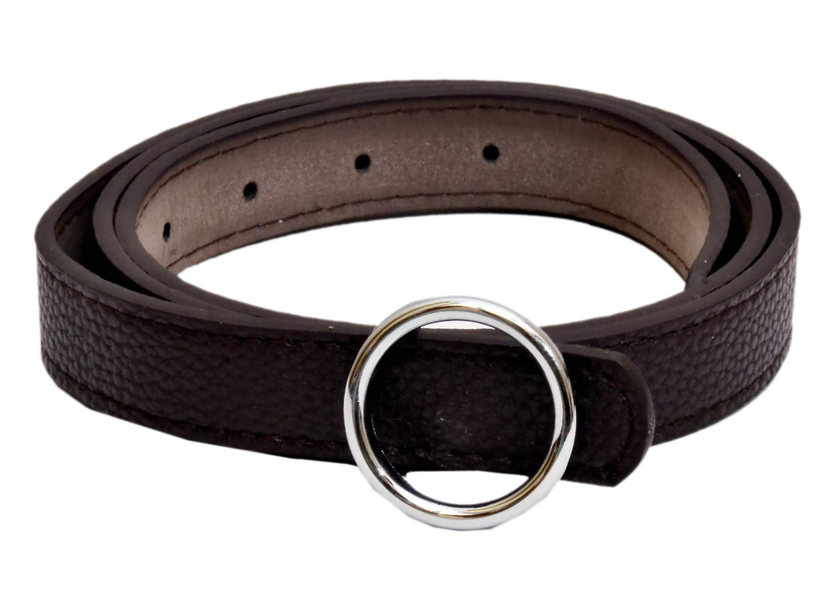 Popo Women Evening, Party, Formal, Casual Brown, Black Artificial Leather Belt (Random Color) (30) 30