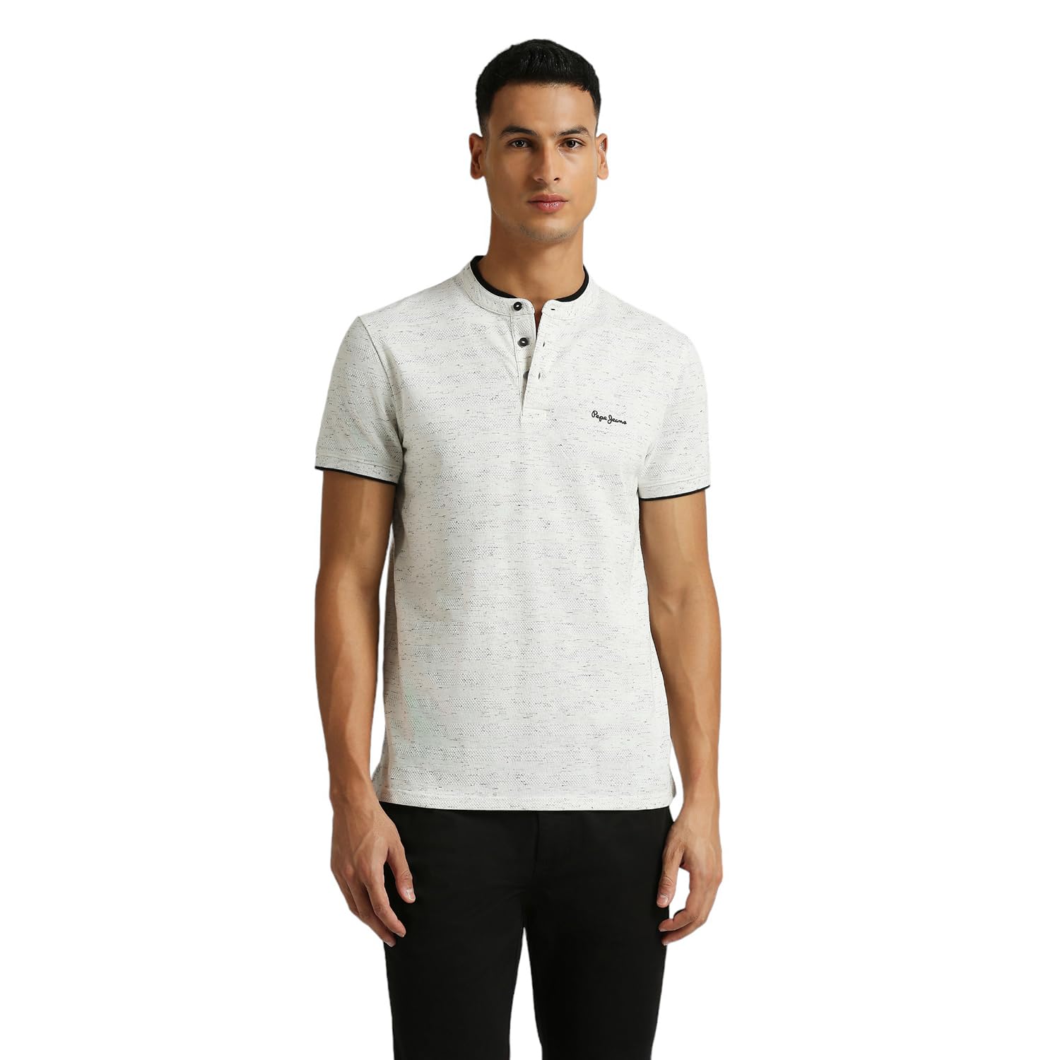 Pepe Jeans Rudie Yarn Dyed Popcorn Striper Polo White