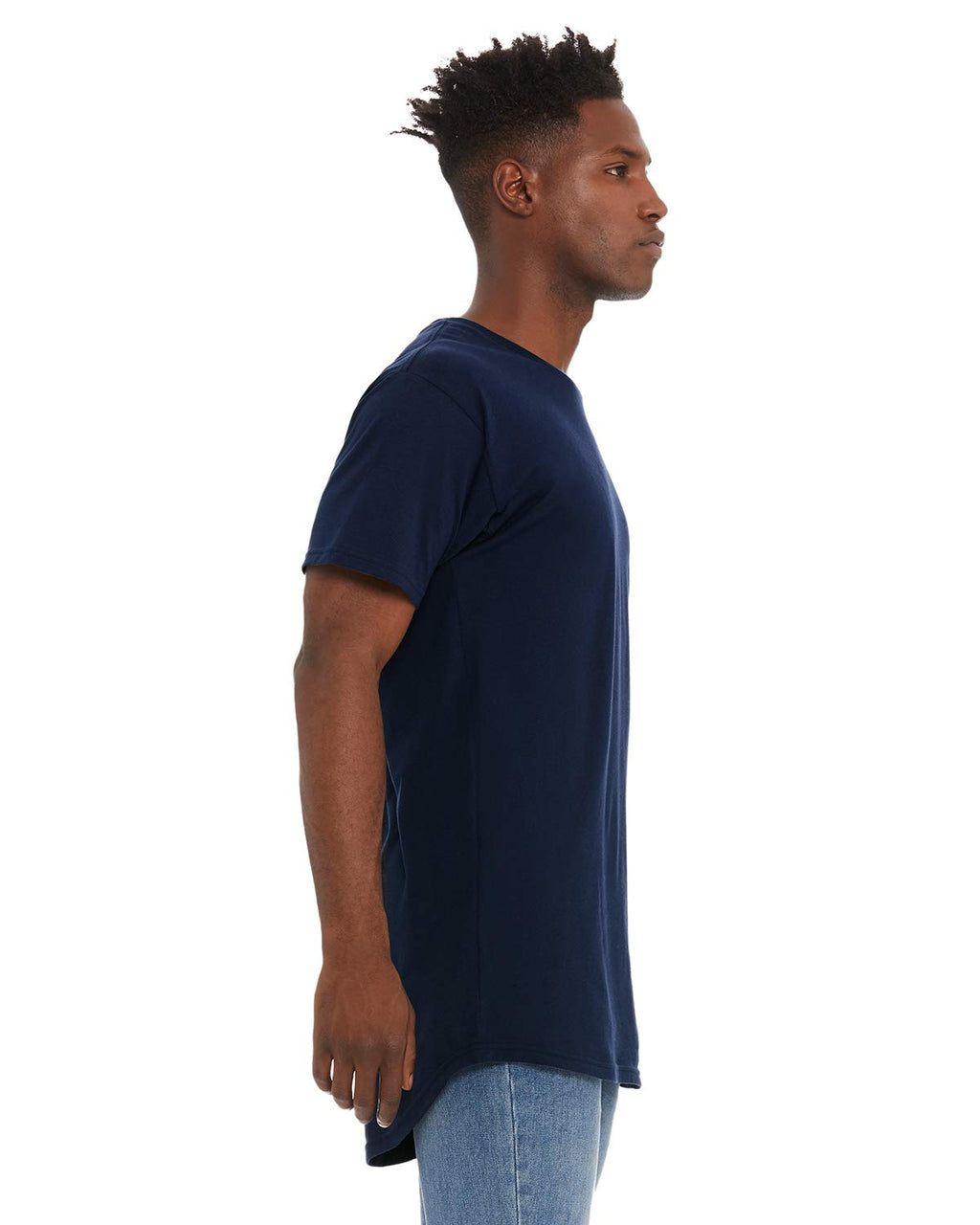 Mens Long Body Urban T-Shirt - WHITE - S(D0102H7WYX2)