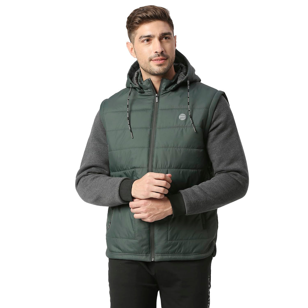 Pepe Jeans MenS Polyester Standard Length A-Line Coat (Pm402695_Olive_2Xl)