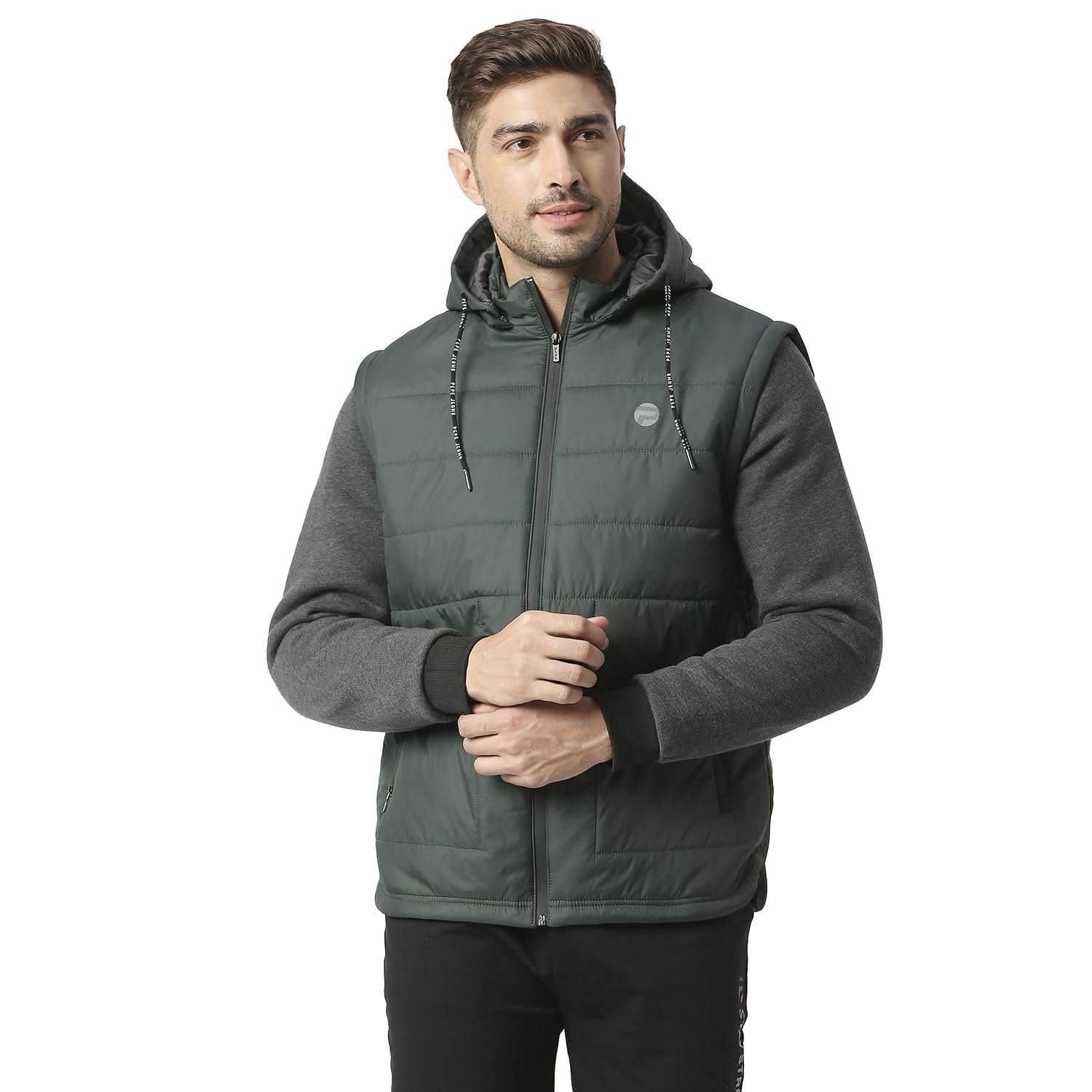 Pepe Jeans MenS Polyester Standard Length A-Line Coat (Pm402695_Olive_2Xl)