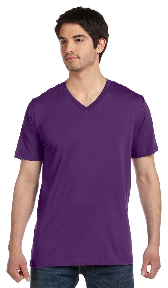 Unisex Jersey Short-Sleeve V-Neck T-Shirt - TRUE ROYAL - XS(D0102H7WBR6)
