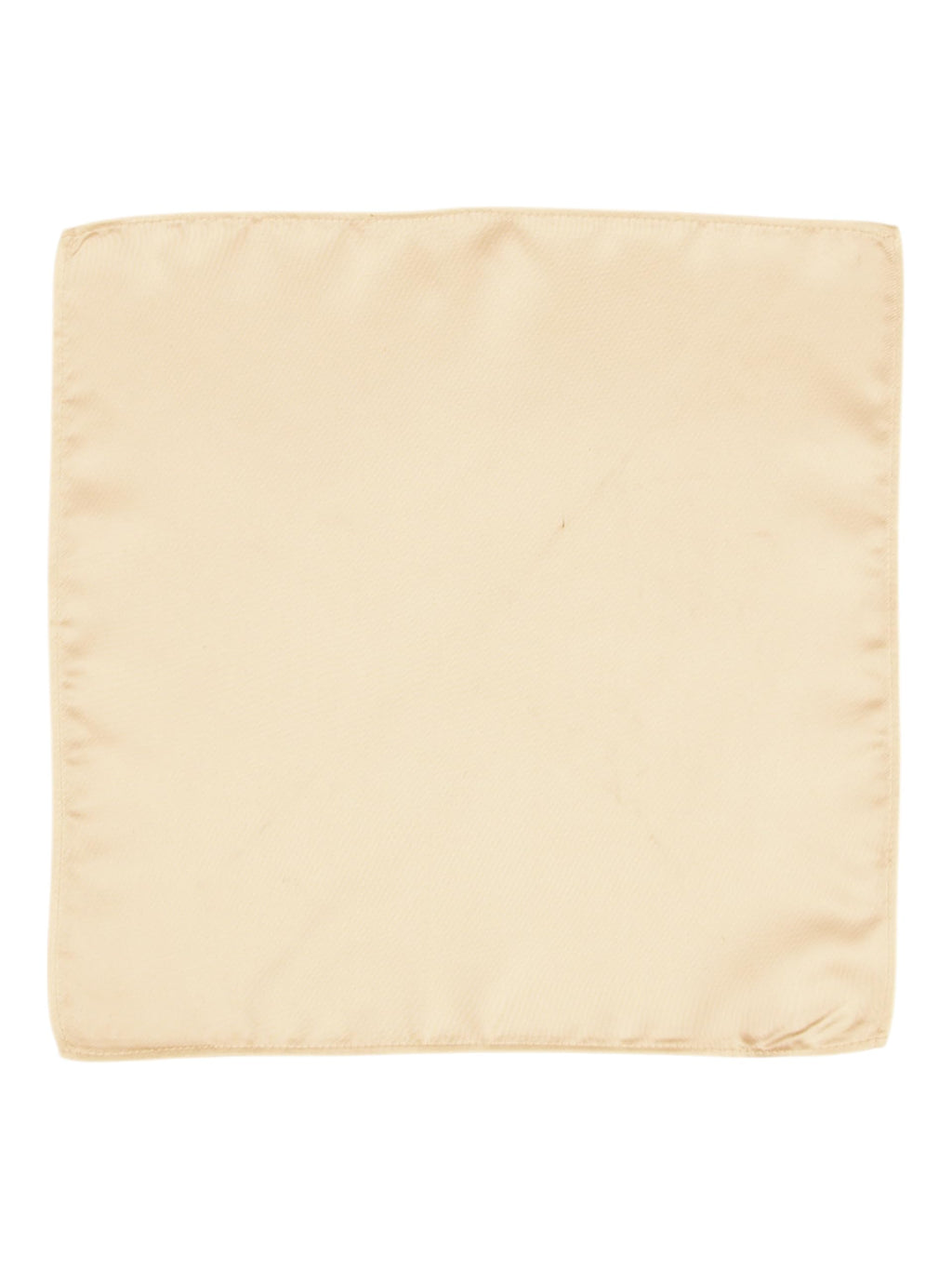 Manyavar Mens Satin Solid Pocket Square (Cream)