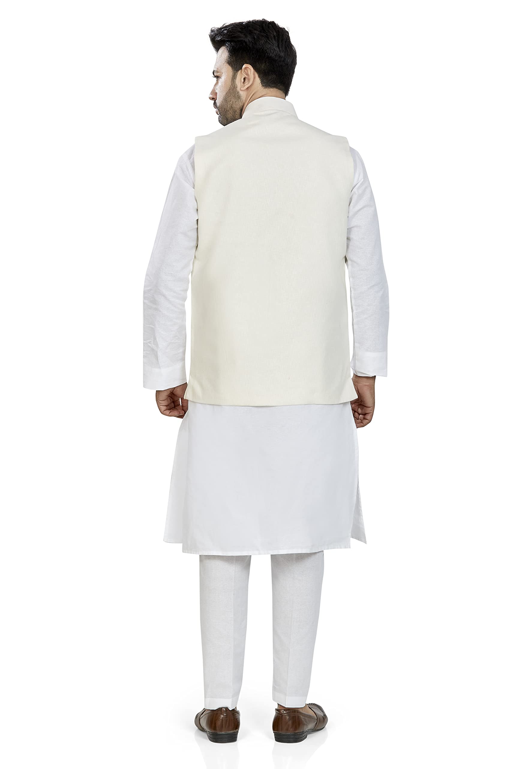 BE ACTIVE Mens Linen Blend Nehru Jacket With Mandarin Collar || Ethnic Koti For Men || Men Koti Formal|| Men Koti Wedding (RFKT