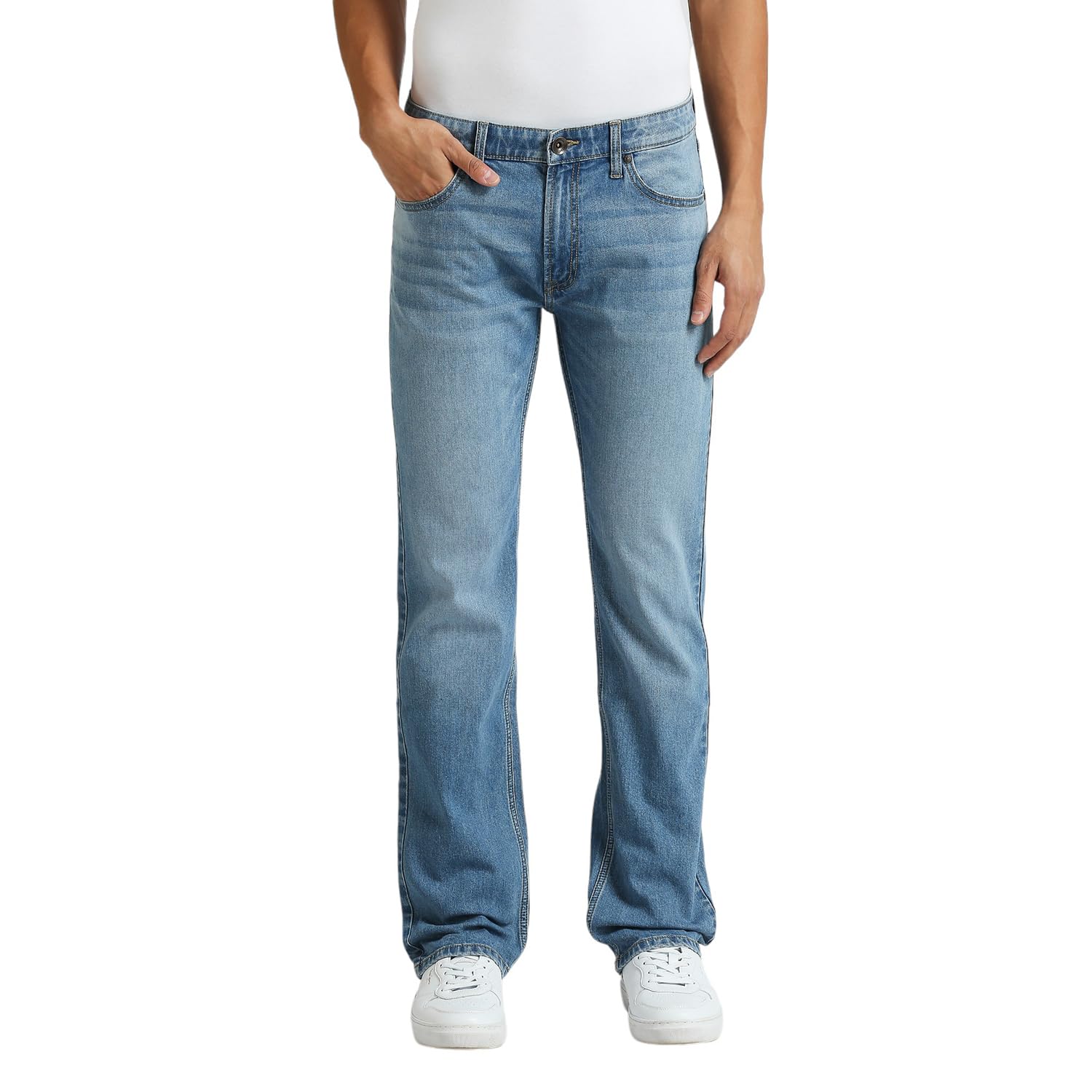 Pepe Jeans MenS Regular Mid Rise Jeans (Pm207712L283_Light Ocean Blue, 36