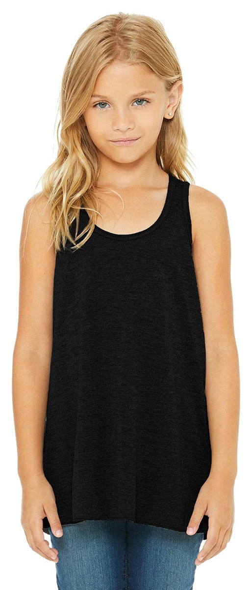Youth Flowy Racerback Tank - WHITE - M(D0102H7WIRJ)