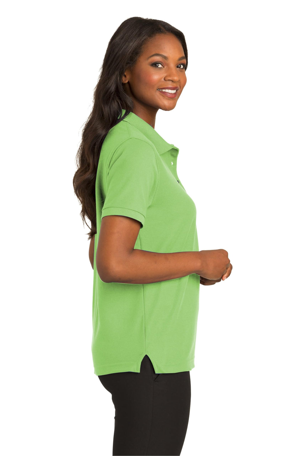 Port Authority L500 Ladies Silk Touch Polo - Lime - Large
