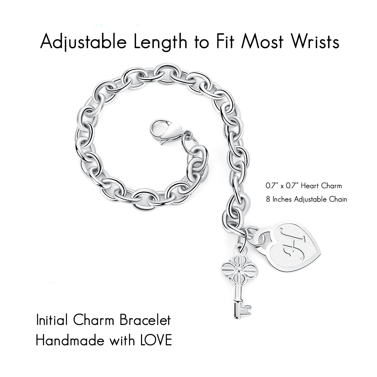 TONY & SANDY Sweet 16 Gifts for Girls Initial Charm Bracelet Gifts for 16 Year Old Girl Birthday Granddaughter Daughter Best Fri