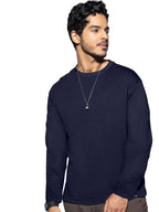 Bewakoof Mens Solid Regular Fit Full Sleeve Round Neck Cotton T-Shirt