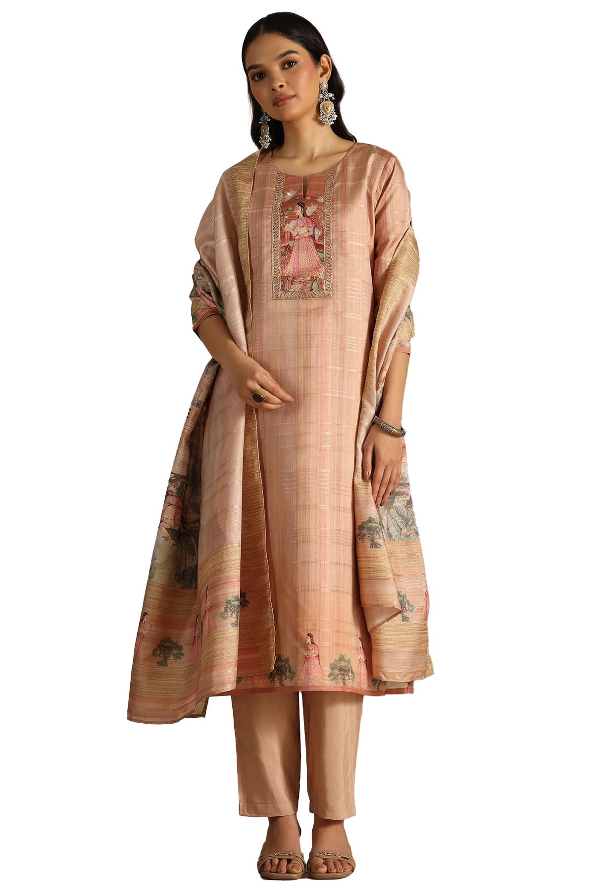 Soch Women Art Silk Ethnic Motifs Suit Set with Zari