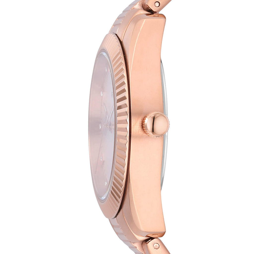 Fossil Women's Scarlette Mini Quartz Stainless Steel Three-Hand Watch, Color: Rose Gold (Model: ES5200)