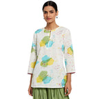 Fabindia Women Printed Slim Fit Short Kurta Cotton_M Multicolour