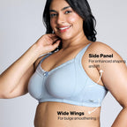 Nykd (Nyb190 Cotton Non Padded & Non Wired Everyday Lace Bra For Women | Full Coverage Bra With Super Soft Wide & Thick Straps -