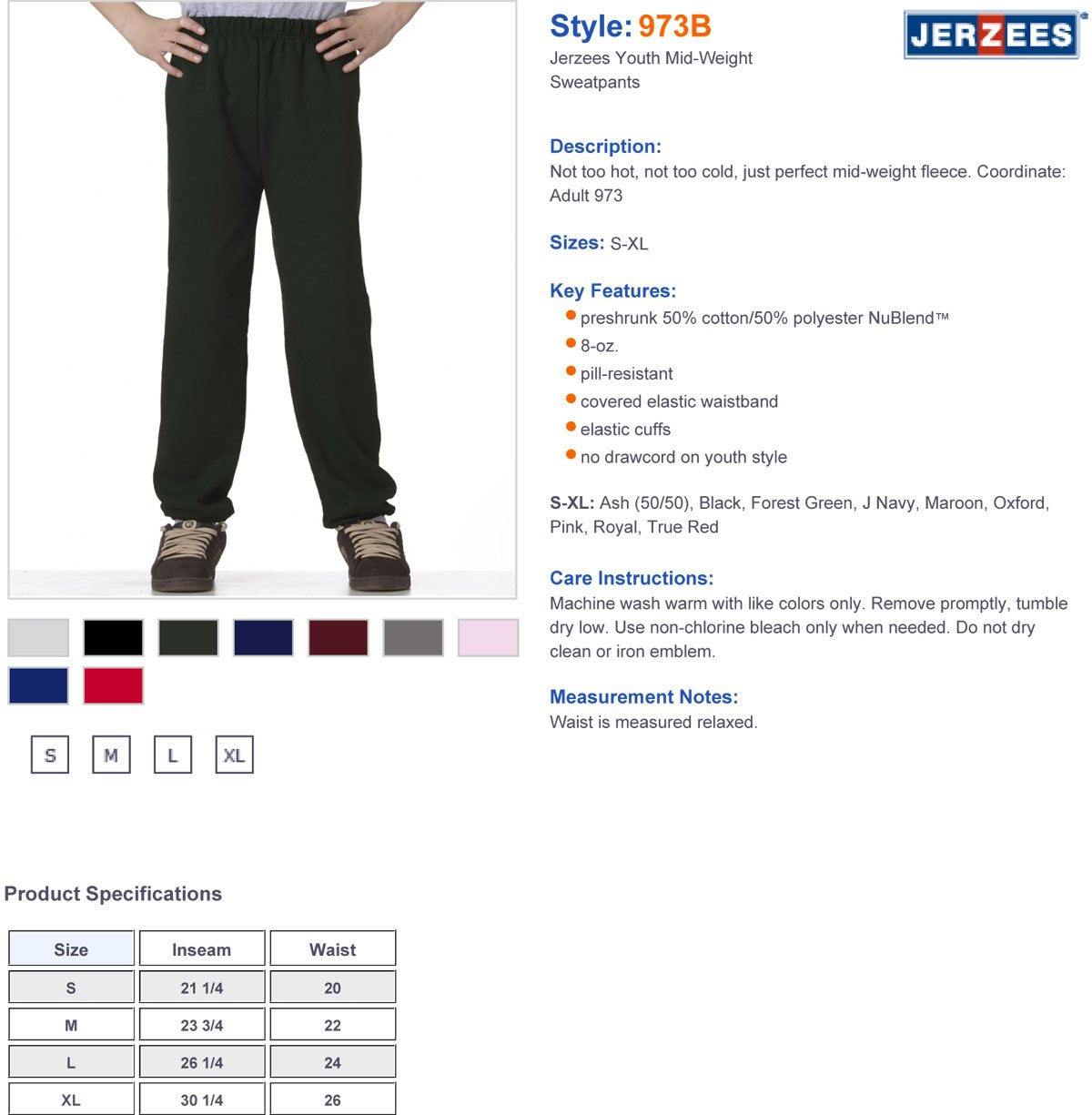 Youth NuBlend Fleece Sweatpants - BLAcK - S(D0102H2HXTA)