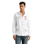 Floren Sr Twill Stripe Print Shirt