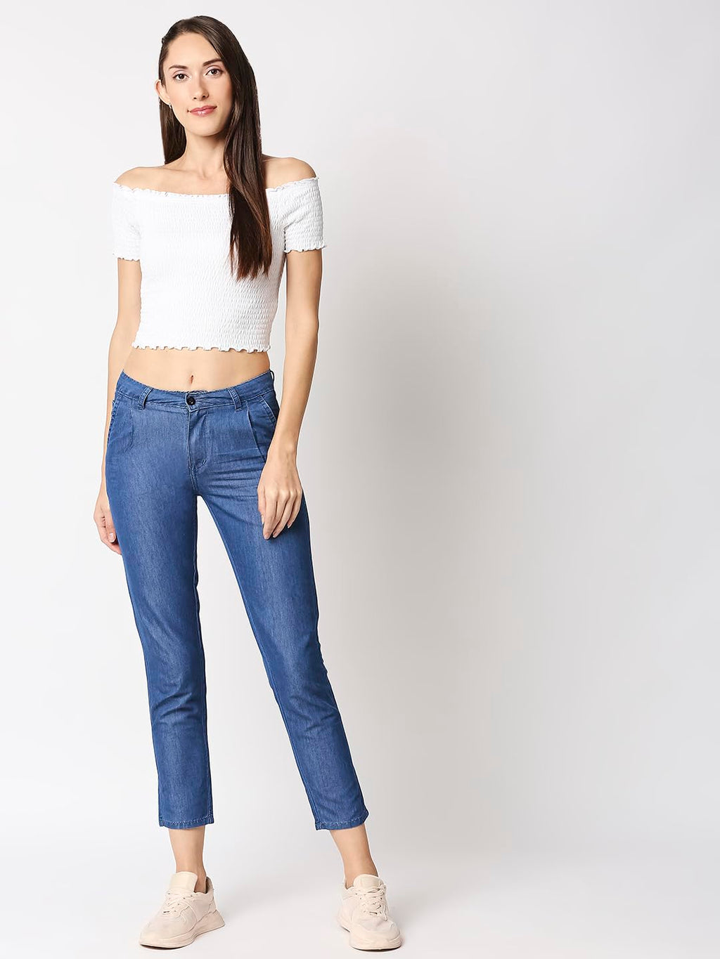 High Star Blue Slim Fit Women Trouser