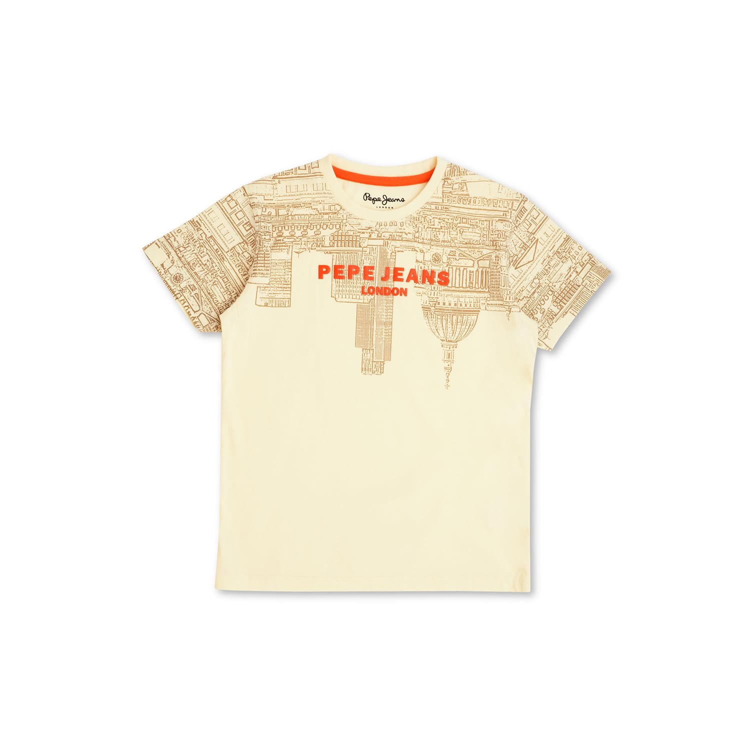 Pepe Jeans BoyS Regular Fit T-Shirt (Pb503886_Ivory White