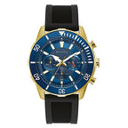 Bulova Sport Chronograph Silicon Blue Dial Quartz 98A244 100M Men's Watch