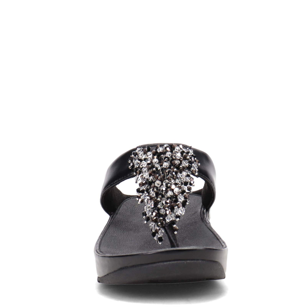 FitFlop DR7090-050 Rumba Beaded Toe-Post Sandals All Black US07