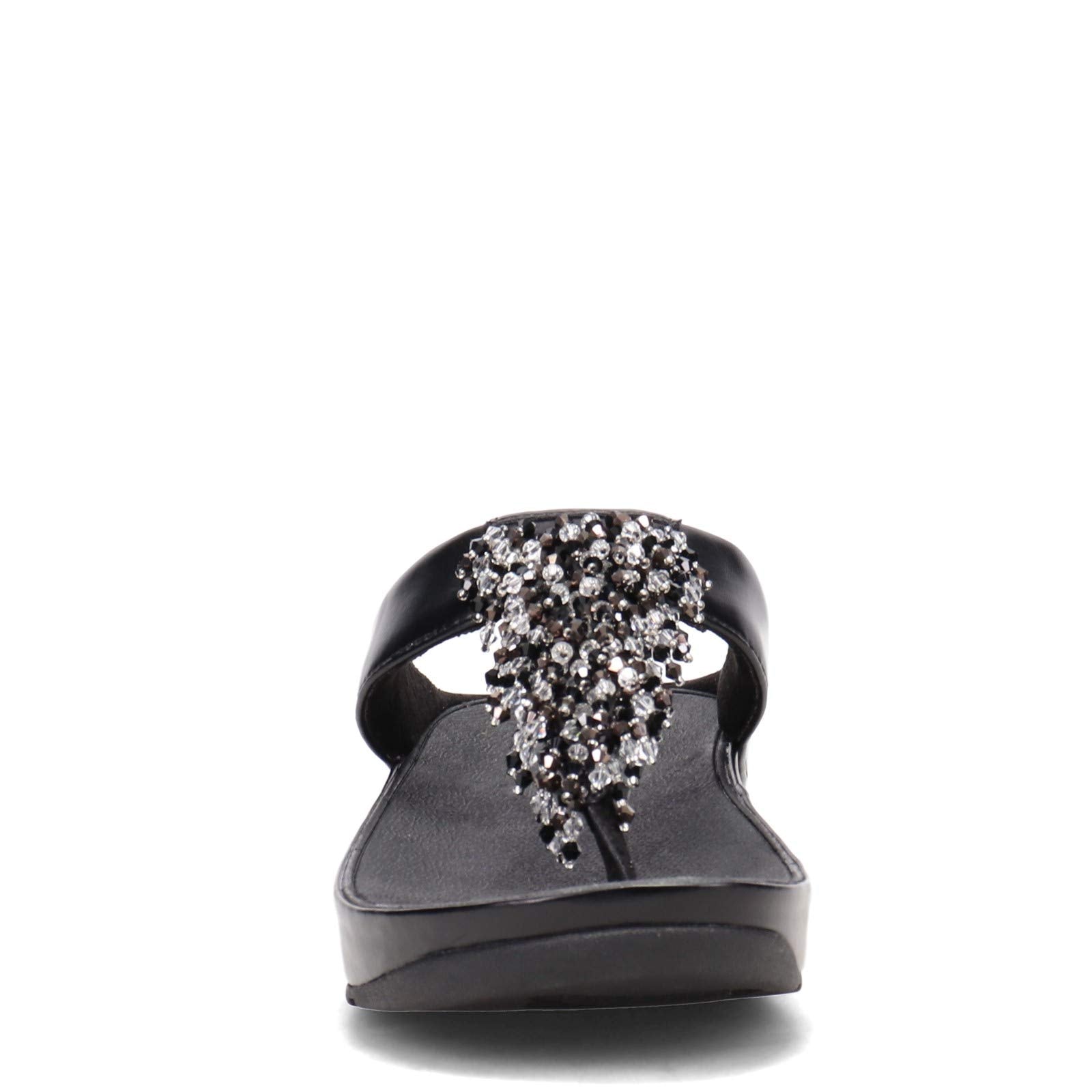 FitFlop DR7090-050 Rumba Beaded Toe-Post Sandals All Black US07