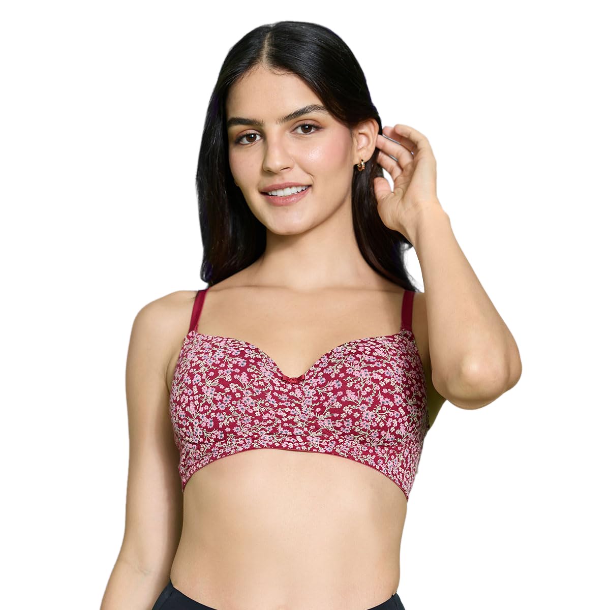Nykd Cotton Printed Bra With Breathable Cups And Convertible Straps For All Day Comfort And Support | Wired | Full Coverage-Nyb2