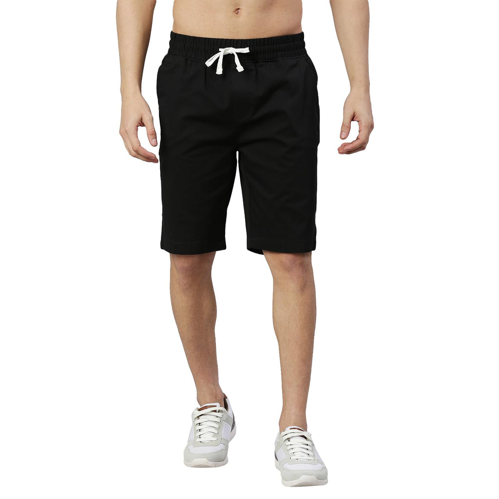 Thomas Scott Mens Solid Slim Fit Shorts Black