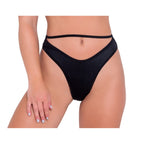 Roma Women's Standard High-Waisted Shorts with Cutout Panel for Rave/Festival, Black, Small