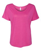 Ladies Slouchy T-Shirt - WHITE MARBLE - S(D0102H7W5V8)