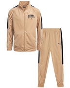 PUMA Boys' Pants Set - 2 Piece Tricot Athletic Zip Up Jacket Sweatshirt and Active Jogger Pants - Boys Activewear Set (4-16), Si