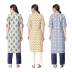 Kurta For Women Kurta Set For Women Kurta Set Kurta Kurtis For Women Stylish Latest Crepe Kurti Pack Fo 3